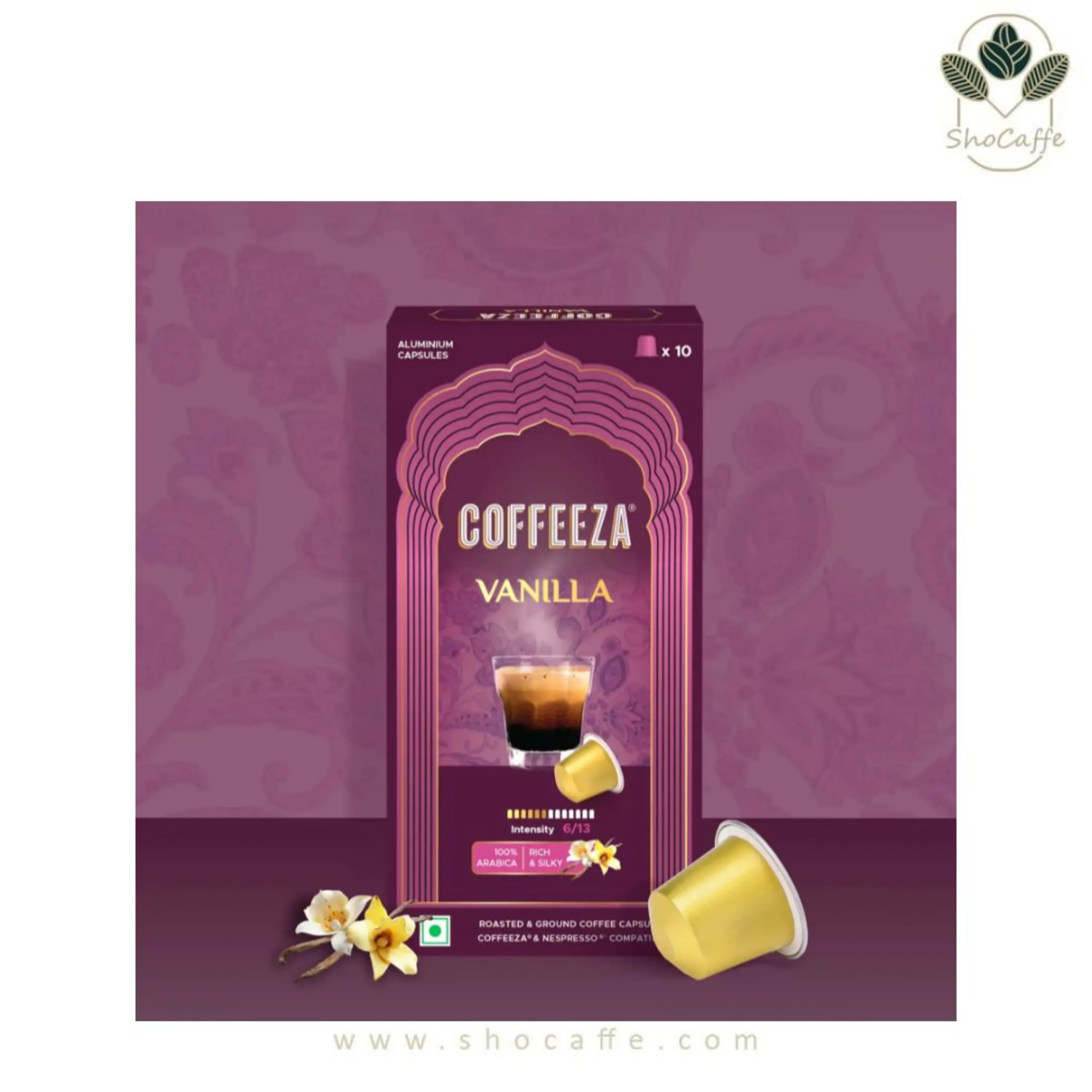کپسول قهوه نسپرسو کافی زا مدل وانیل CoffeeZa Vanilla کپسول قهوه نسپرسو کافی زا مدل وانیل CoffeeZa Vanilla